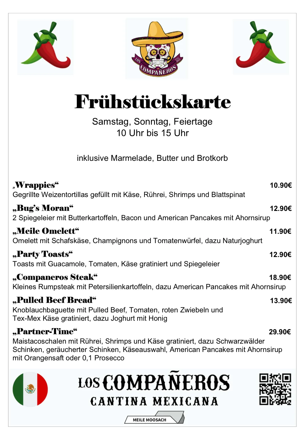 Frühstückskarte Vorschau
